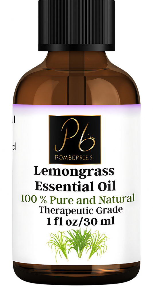 Lemongrass Essential Oil 100% Pure Natural Unadulterated Therapeutic Grade Oil for Hair and Skin 1 fl oz