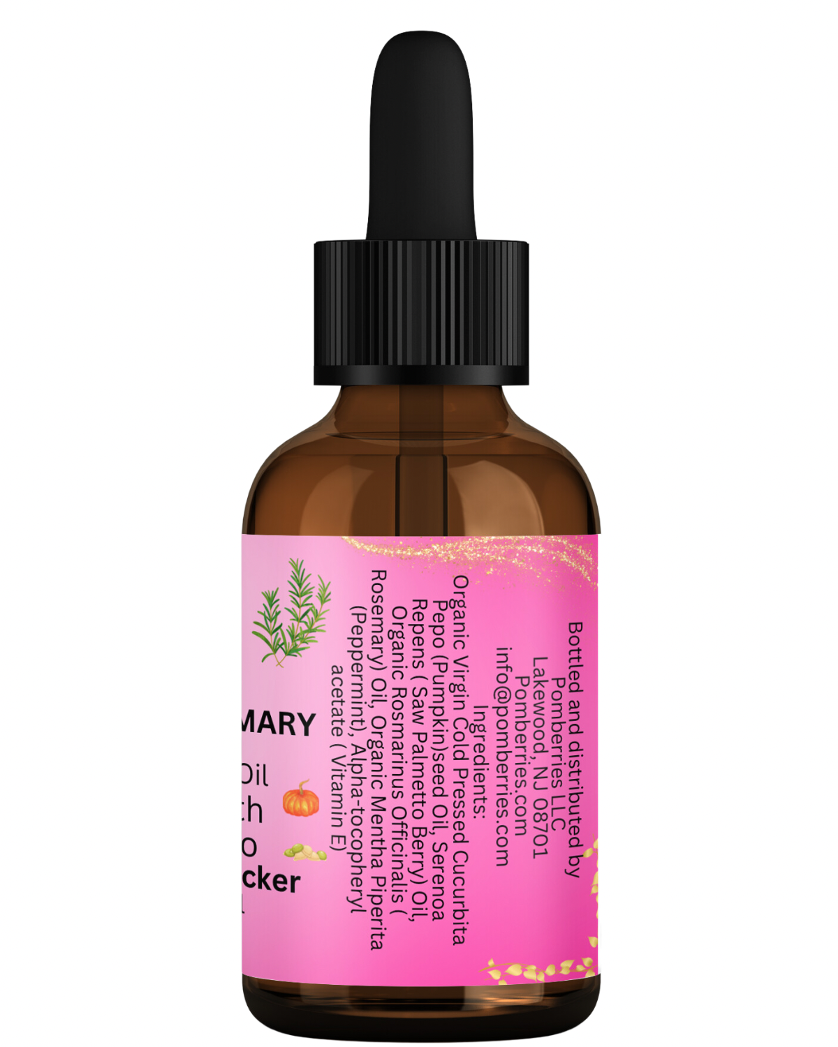 Organic Rosemary Mint Scalp & Hair Repair and Growth Oil With Organic Pumpkin Seed Oil, Organic Peppermint Essential Oil, Saw Palmetto Oil 4 fl oz