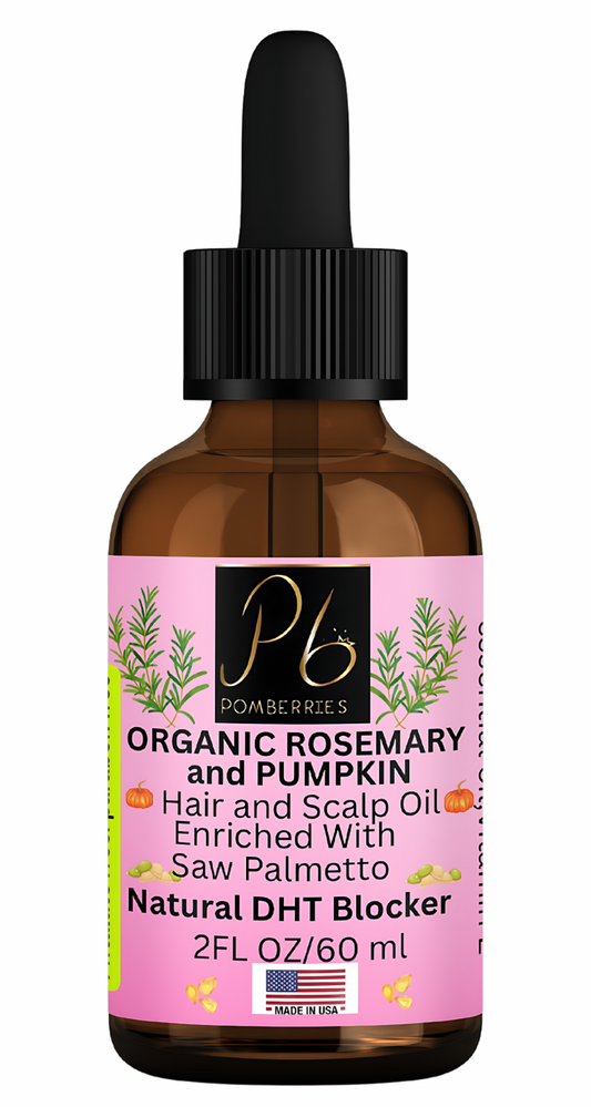 Organic Rosemary Mint Scalp & Hair Repair and Growth Oil With Organic Pumpkin Seed Oil, Organic Peppermint Essential Oil, Saw Palmetto Oil 2 fl oz