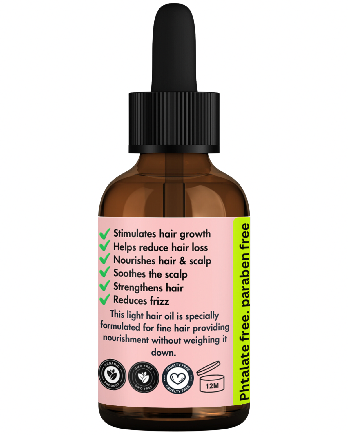 Organic Argan, Carrot Seed Oil with Saw Palmetto for Hair Growth 4 fl oz