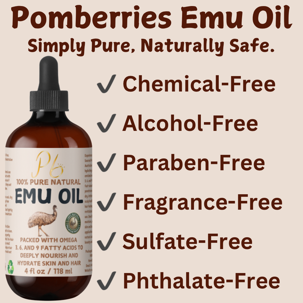 100% Pure Australian Emu Oil – Refined & Unscented | Natural Pain Relief, Anti-Inflammatory, Anti-Aging Moisturizer | Skin, Joints, Scalp | Non-Greasy | 4 fl oz Glass Bottle