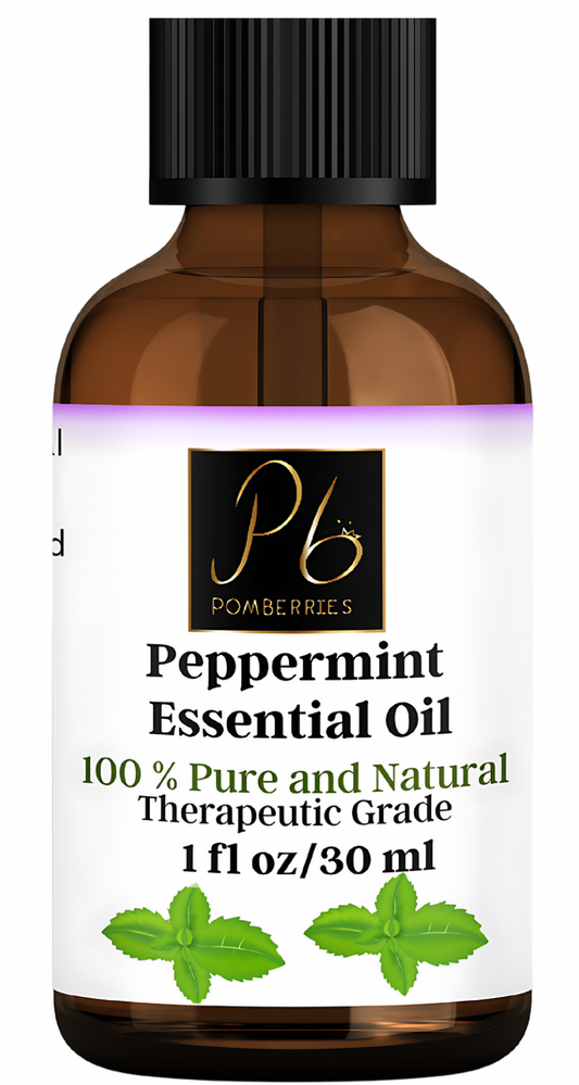 Peppermint (Arvensis) Essential Oil 100% Pure Natural Therapeutic Grade Oil for Hair Skin Aromatherapy 1 fl oz by Pomberries