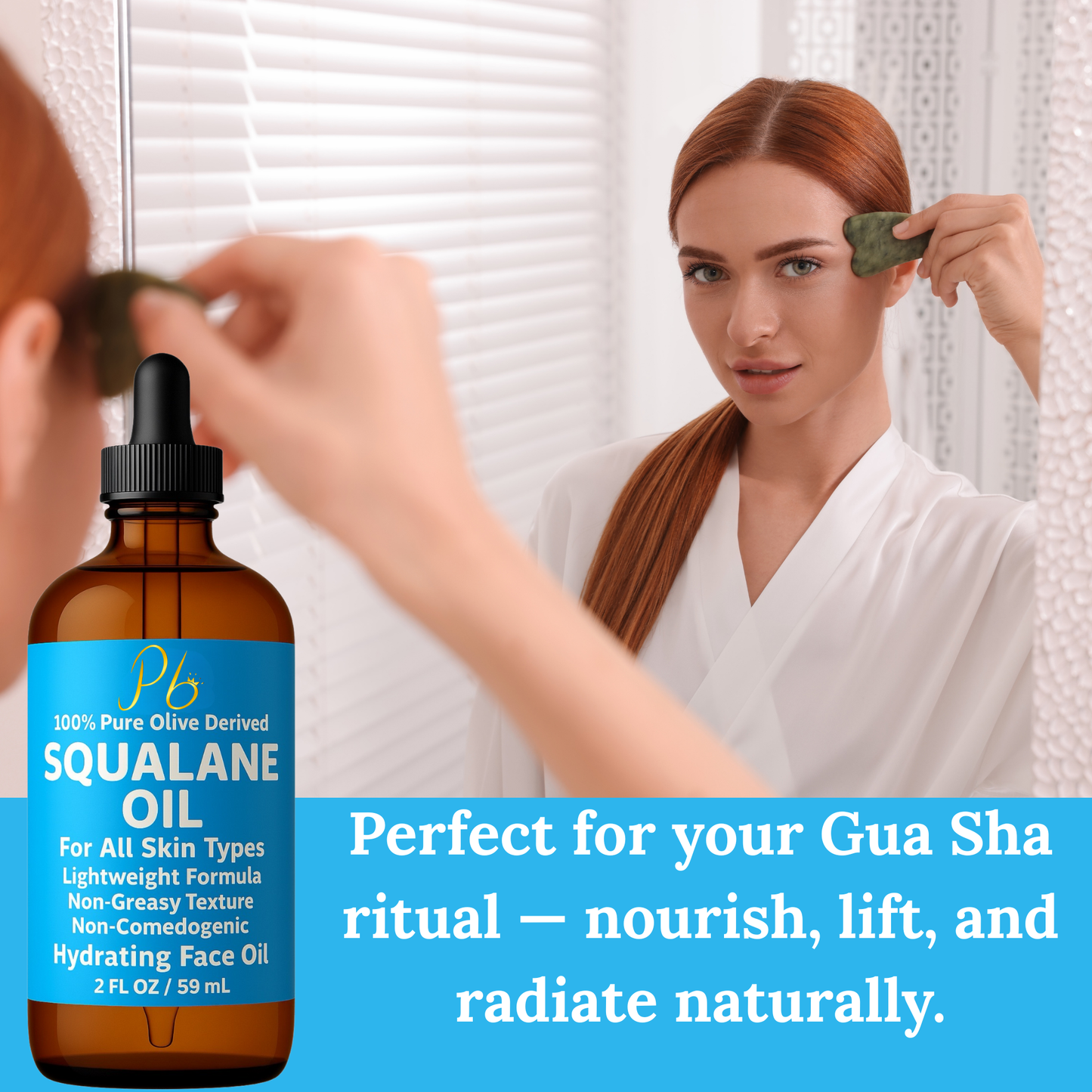 Squalane Oil, Derived from Olives, Moisturizer for Face, Skin & Hair, Face Oil, Anti-Aging, Plumping, Firming, Natural Body Oil, Squalne Oil for Face, Vegan 2 fl oz ( MADE IN USA )