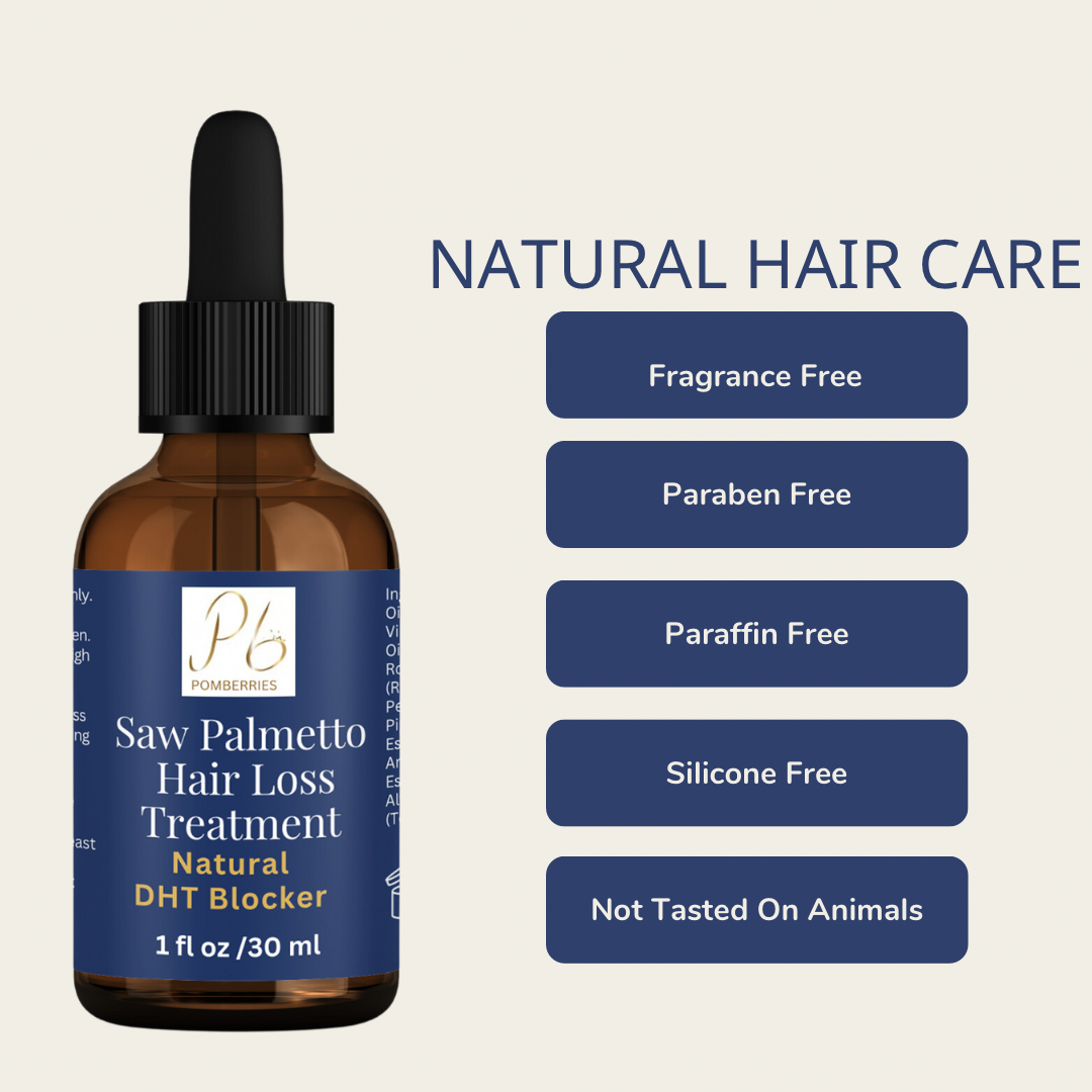 Saw Palmetto Oil Hair Loss Treatment with Rosemary Essential, Tea Tree Essentail, Peppermint Essential, Lavender Essential Oil & Pumpkin Seed Oil for Hair Growth & Strenthning for Men & Women