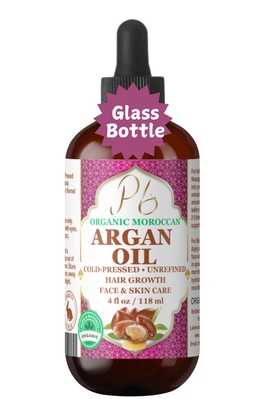 Organic Moroccan Argan Oil, 100% Pure Argan Oil, Cold Pressed Virgin Premium Grade Natural Moisturizer Treatment For Dry, Damaged Skin, Hair, Face, Body & Scalp, Argan Face Oil - Men & Women 4 fl oz