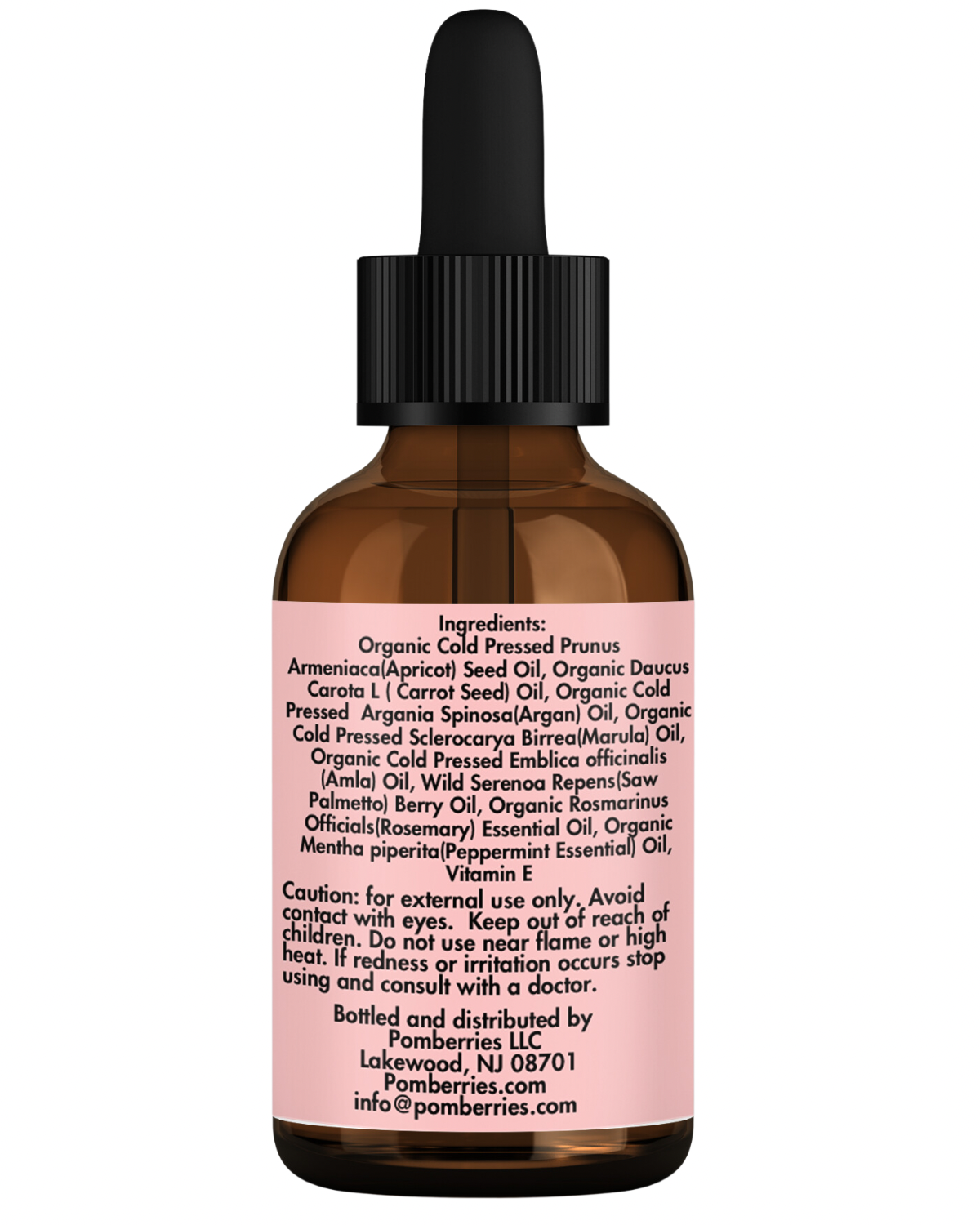 Organic Rosemary Saw Palmetto Light Scalp & Hair Strengthening Oil with Carrot Seed Oil, Apricot, Argan, Amla, Marula and Vitamin E 2 fl oz