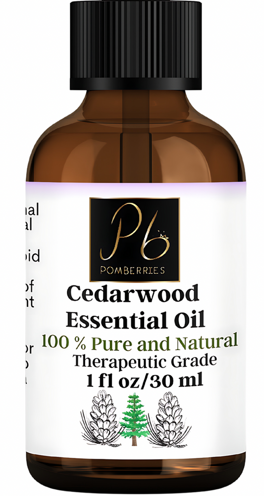 Cedarwood Essential Oil (Himalayan) 100% Pure Natural Therapeutic Grade Oil for Hair Skin 1 fl oz by Pomberries