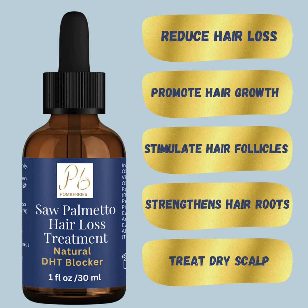 Saw Palmetto Oil Hair Loss Treatment with Rosemary Essential, Tea Tree Essentail, Peppermint Essential, Lavender Essential Oil & Pumpkin Seed Oil for Hair Growth & Strenthning for Men & Women