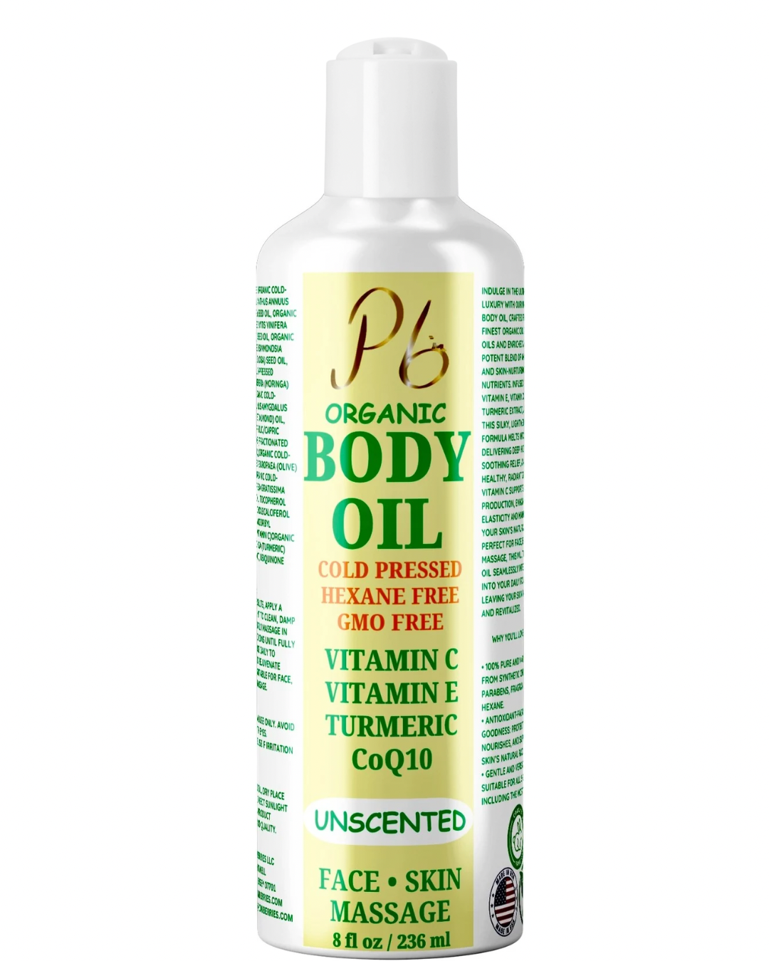 Organic Body Oil - 8 fl oz