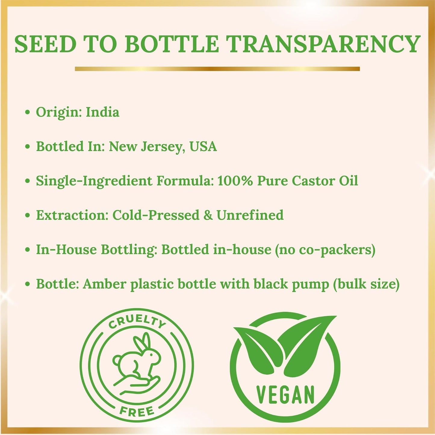 Castor Oil – Bulk Size 33.8 fl oz (1 Liter), 100% Pure, Cold-Pressed, Unrefined &amp; Hexane-Free | Hair Growth Oil, Eyelash &amp; Eyebrow Serum, Skin &amp; Scalp Moisturizer, Carrier Oil, Castor Oil Pack Wrap