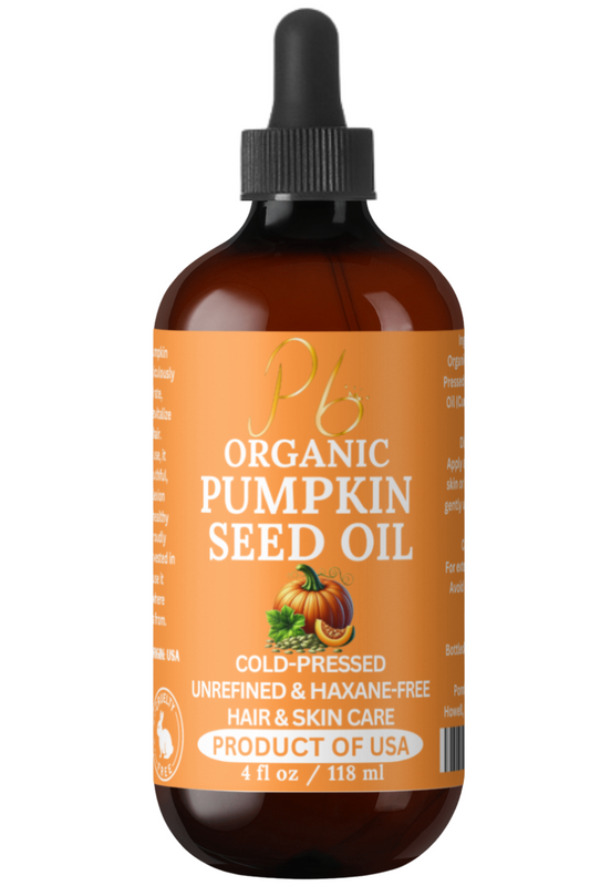 Pomberries Organic Cold-Pressed Pumpkin Seed Oil for Hair and Skin Care