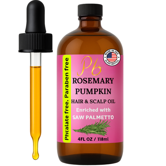 Rosemary Hair growth Oil,With Pumpkin Seed Oil,  Peppermint Essential Oil, Saw Palmetto Oil 4 fl oz