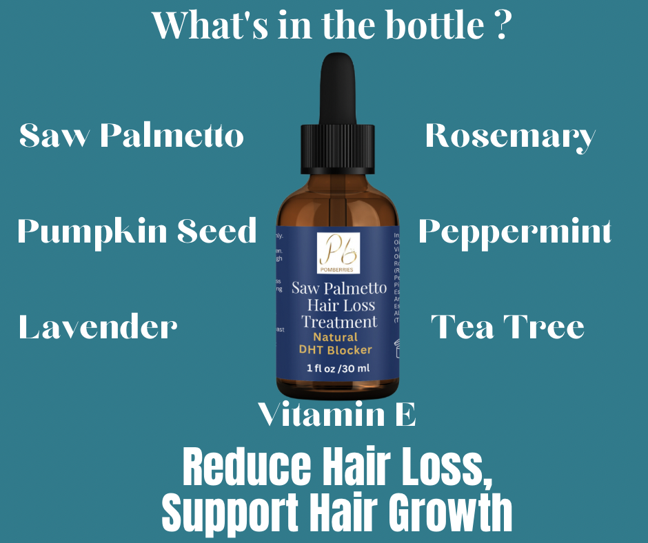 Saw Palmetto Oil Hair Loss Treatment with Rosemary Essential, Tea Tree Essentail, Peppermint Essential, Lavender Essential Oil & Pumpkin Seed Oil for Hair Growth & Strenthning for Men & Women