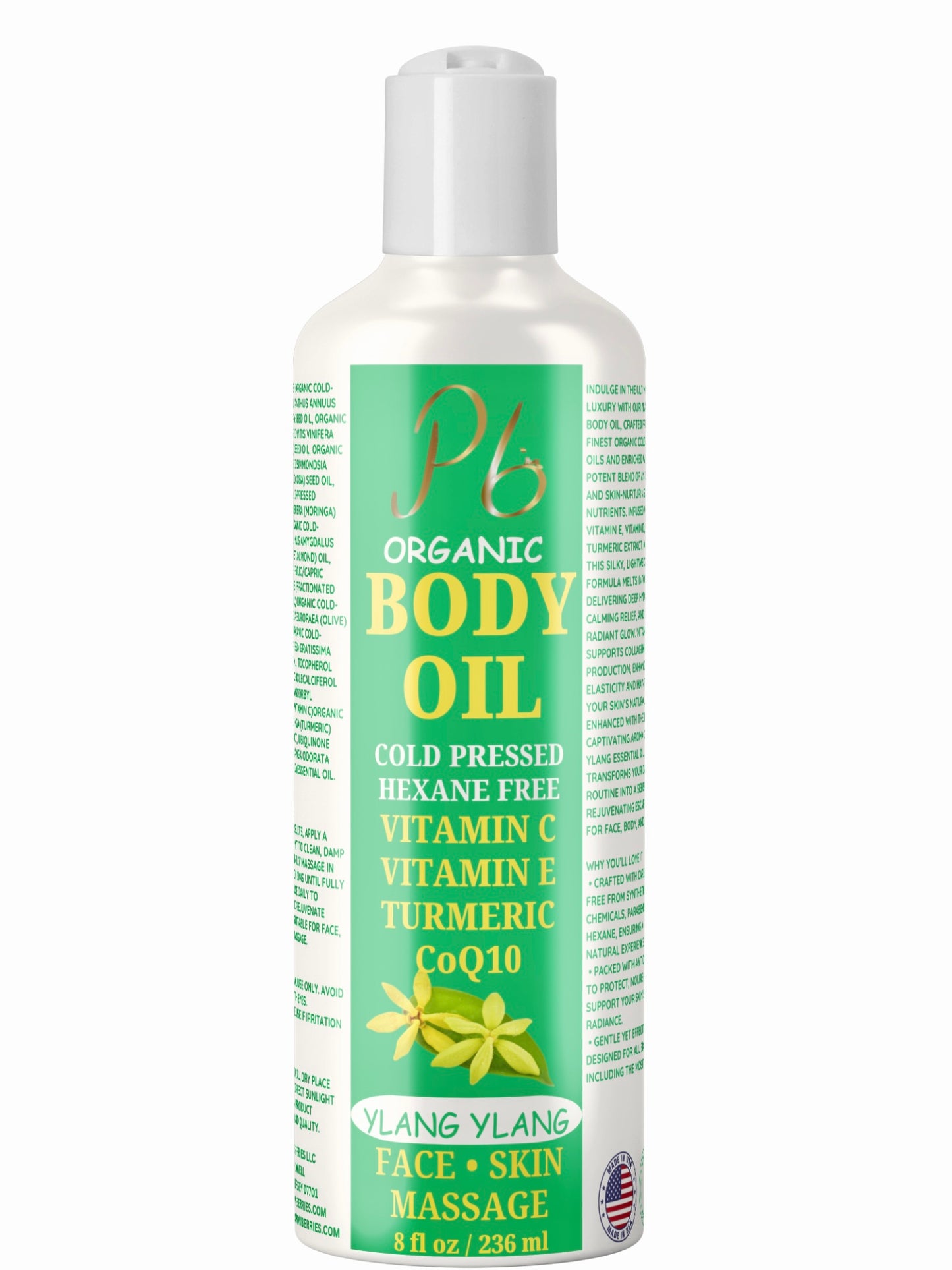 Organic Body Oil - 8 fl oz