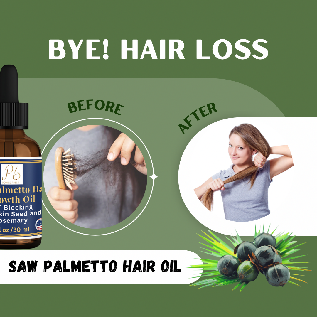 Saw Palmetto Oil For Hair Growth. Hair Thickening .Moisturizing For