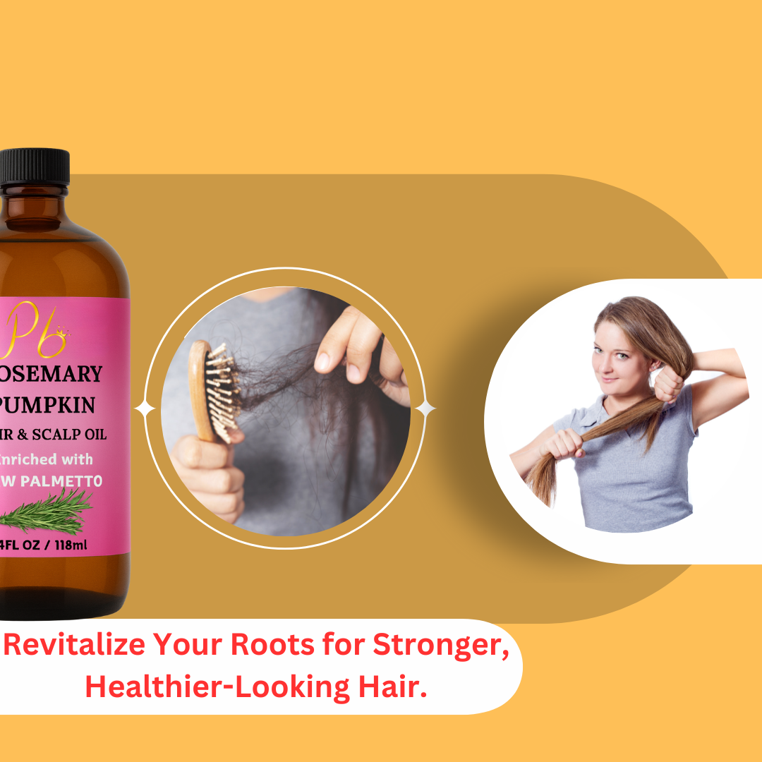 Rosemary Hair growth Oil,With Pumpkin Seed Oil,  Peppermint Essential Oil, Saw Palmetto Oil 4 fl oz