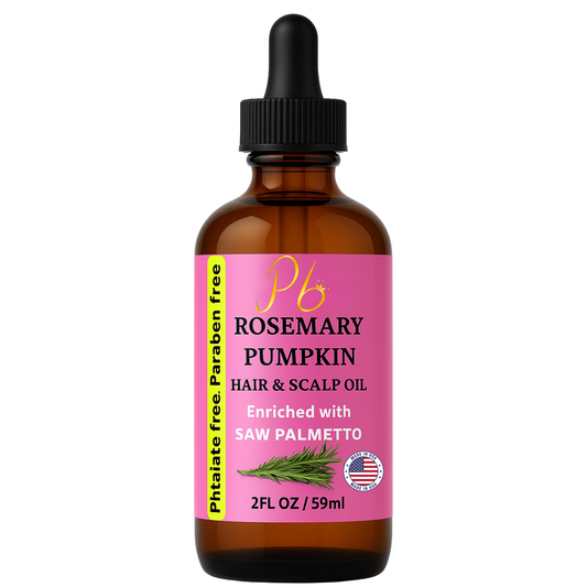 Rosemary Hair Oil – Rosemary & Pumpkin Seed Oil for Hair & Scalp – With Saw Palmetto, Mint & Vitamin E – Deep Conditioning & Nourishing, - Rosemary Oil 2 fl oz