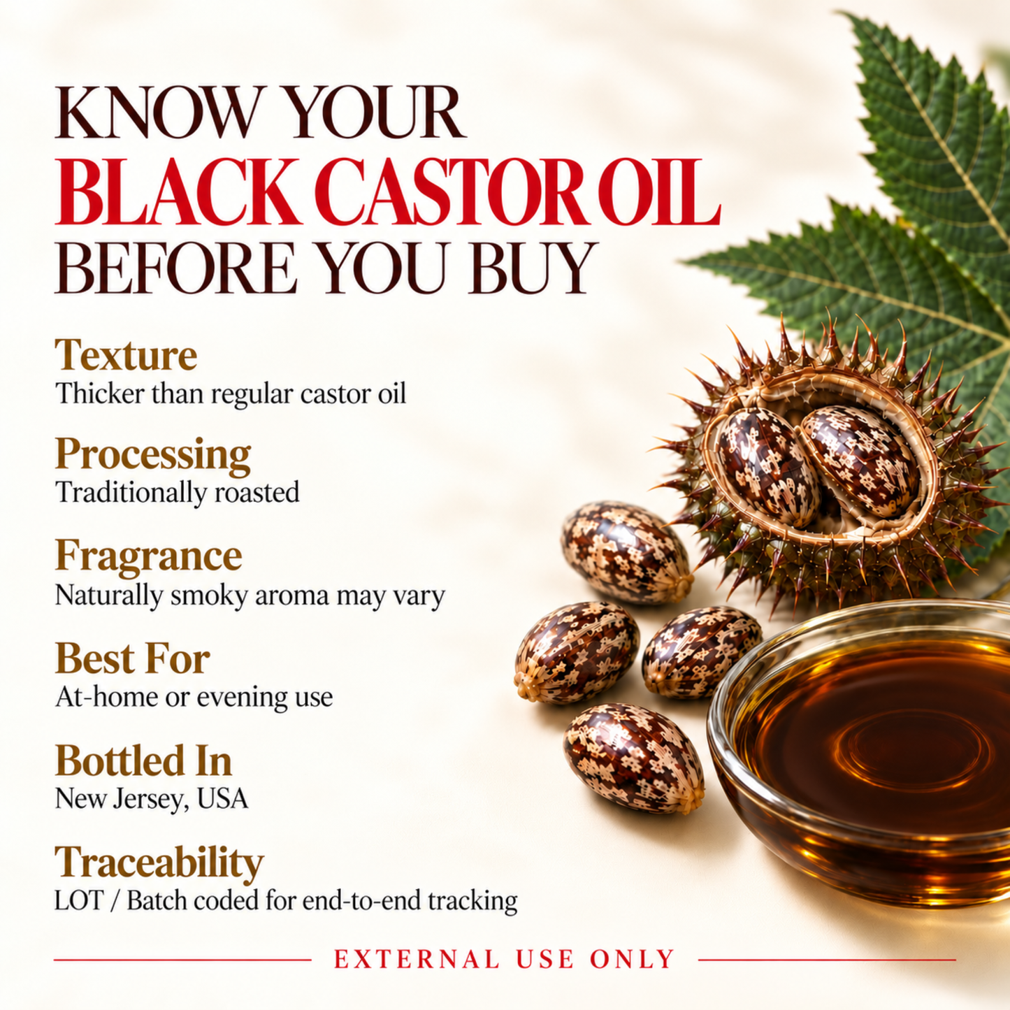 Pomberries USDA Organic Black Castor Oil 16 Fl Oz + Rosemary Essential Oil 10 mL