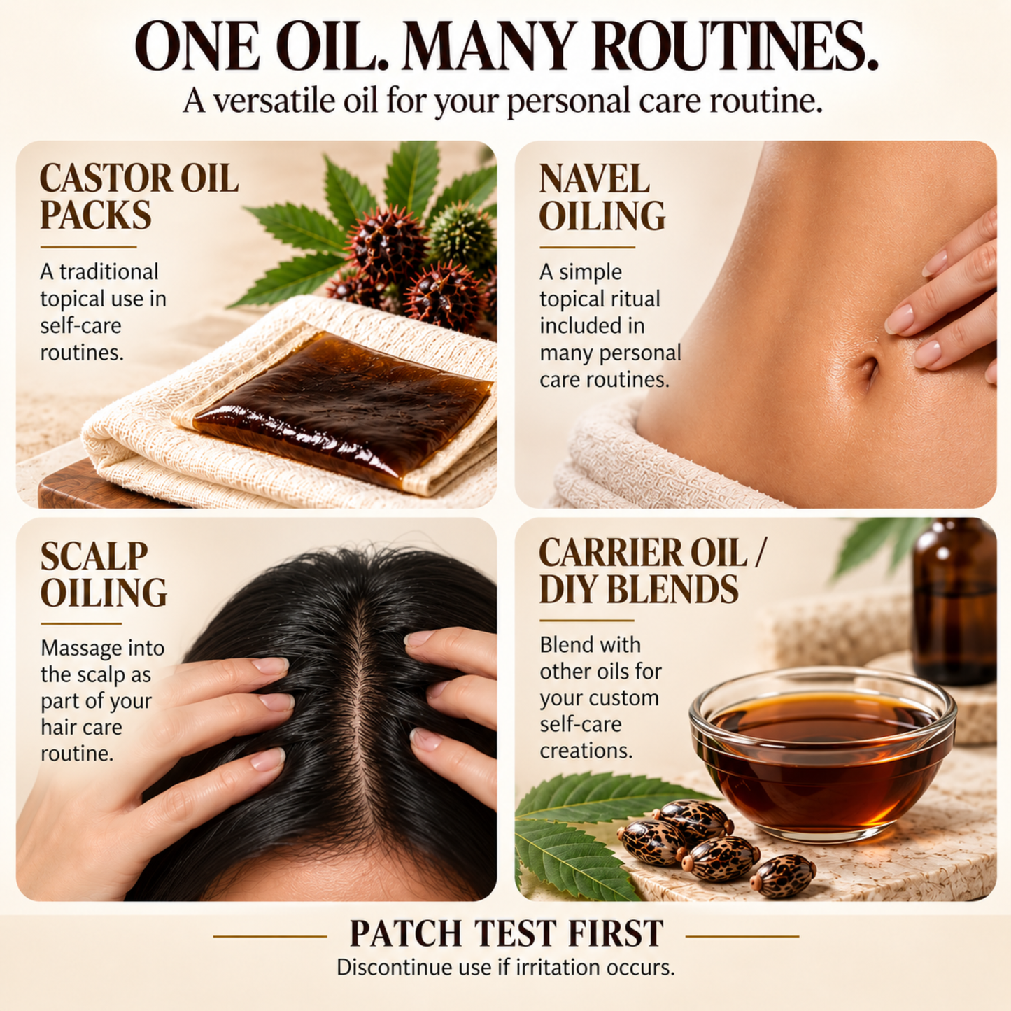 Pomberries USDA Organic Black Castor Oil 16 Fl Oz + Rosemary Essential Oil 10 mL