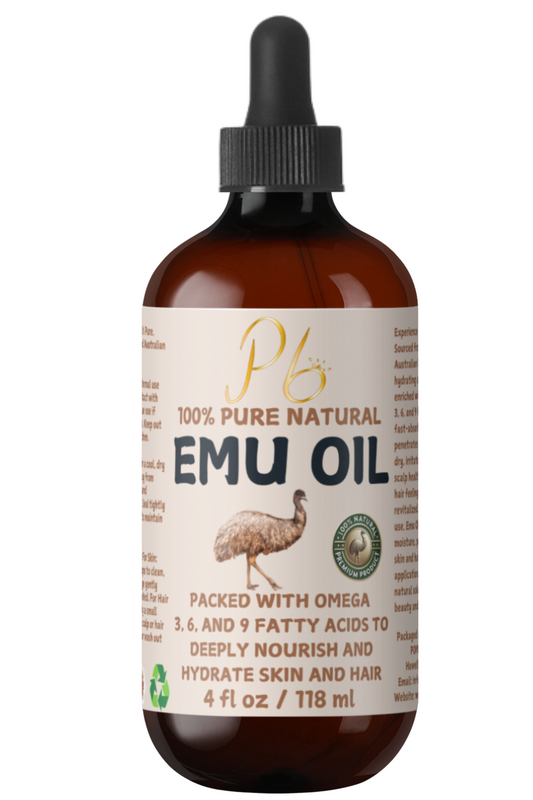 Emu Oil- 100% Pure Natural Australian Emu Oil, Refined, Unscented, Anti-Aging Skin Moisturizer, Hydrating Face & Body Oil, Emu Oil for Pain Relief